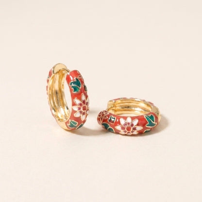 Golden Petal Hoops