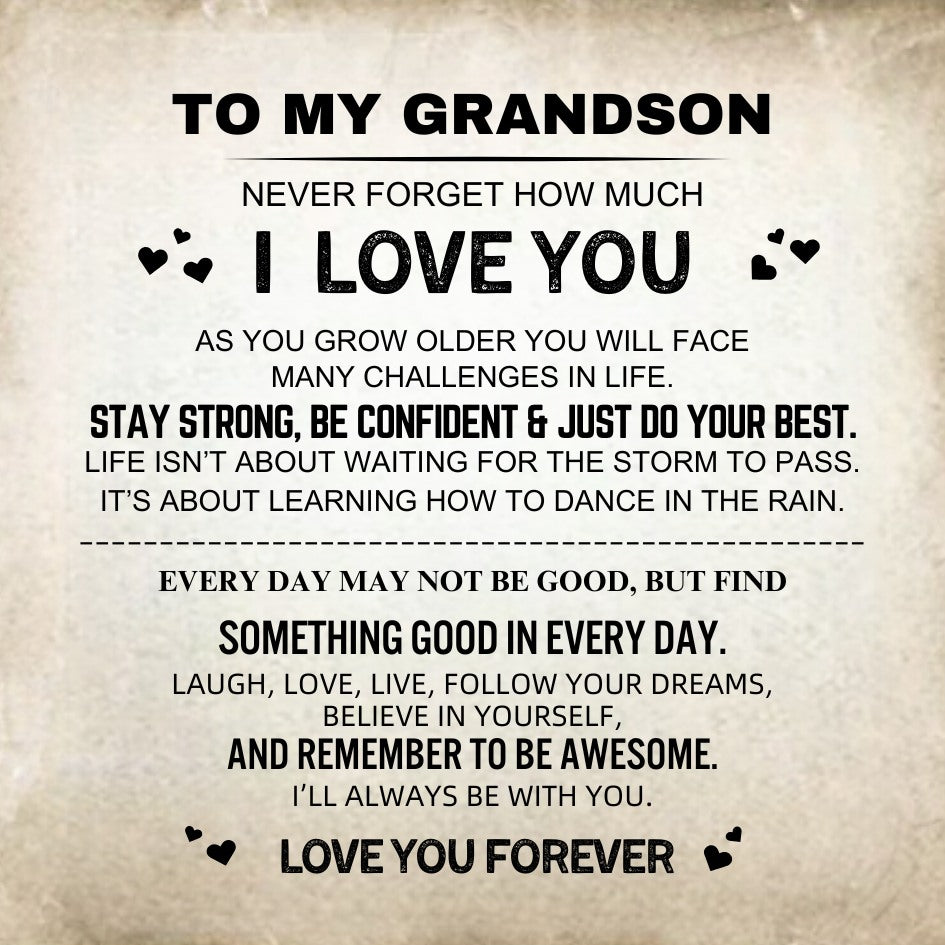 To My Grandson – Infinite Love Personalized Name Bracelet