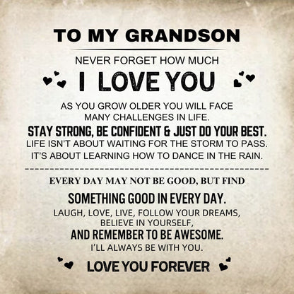 To My Grandson – Infinite Love Personalized Name Bracelet