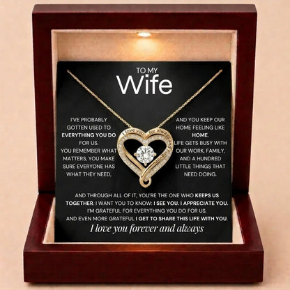 Forever & Always Heart Necklace - One Who Keeps Us Together
