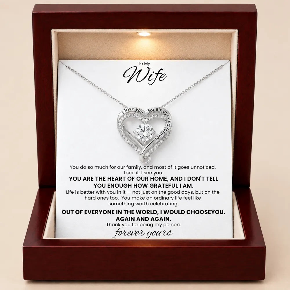 Forever & Always Heart Necklace - You Are The Heart Of Our Home