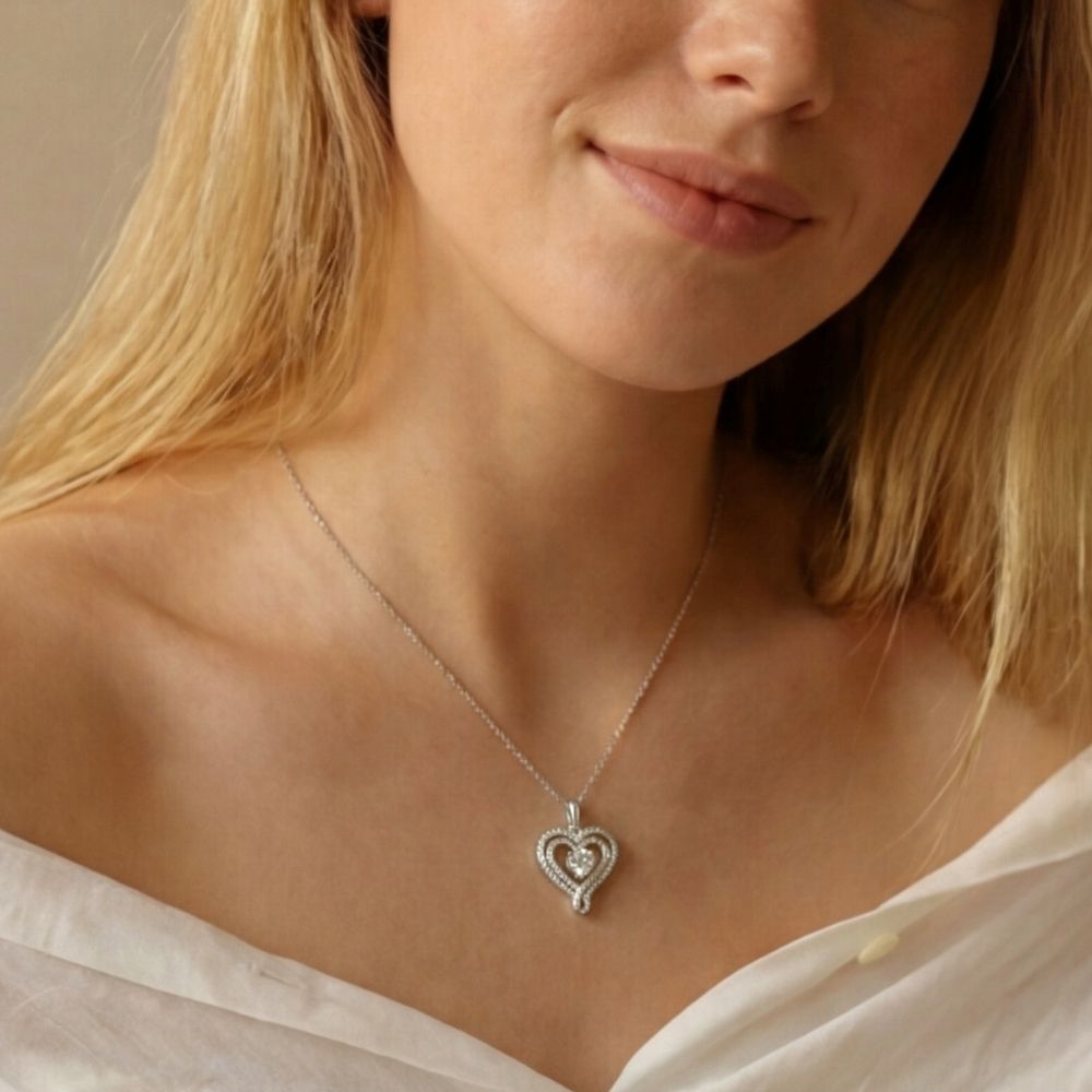 To My Wife - Forever & Always Heart Necklace