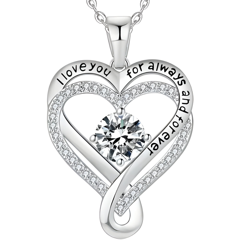 To My Wife - Forever & Always Heart Necklace