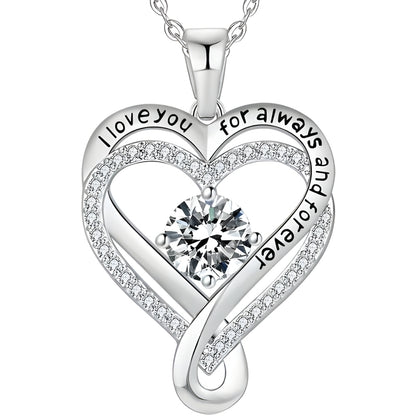 To My Wife - Forever & Always Heart Necklace