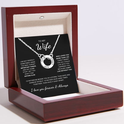 Circle Name Necklace for Wife