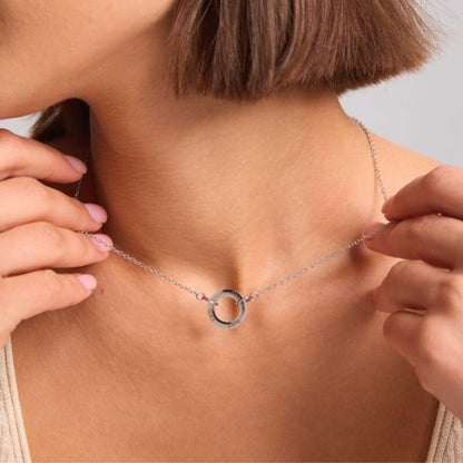Circle Name Necklace for Wife