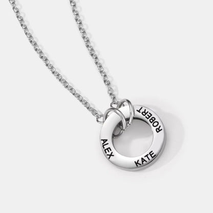 Circle Name Necklace for Wife