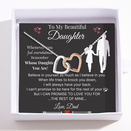 Father Daughter Necklace – Interlocking Heart Necklace