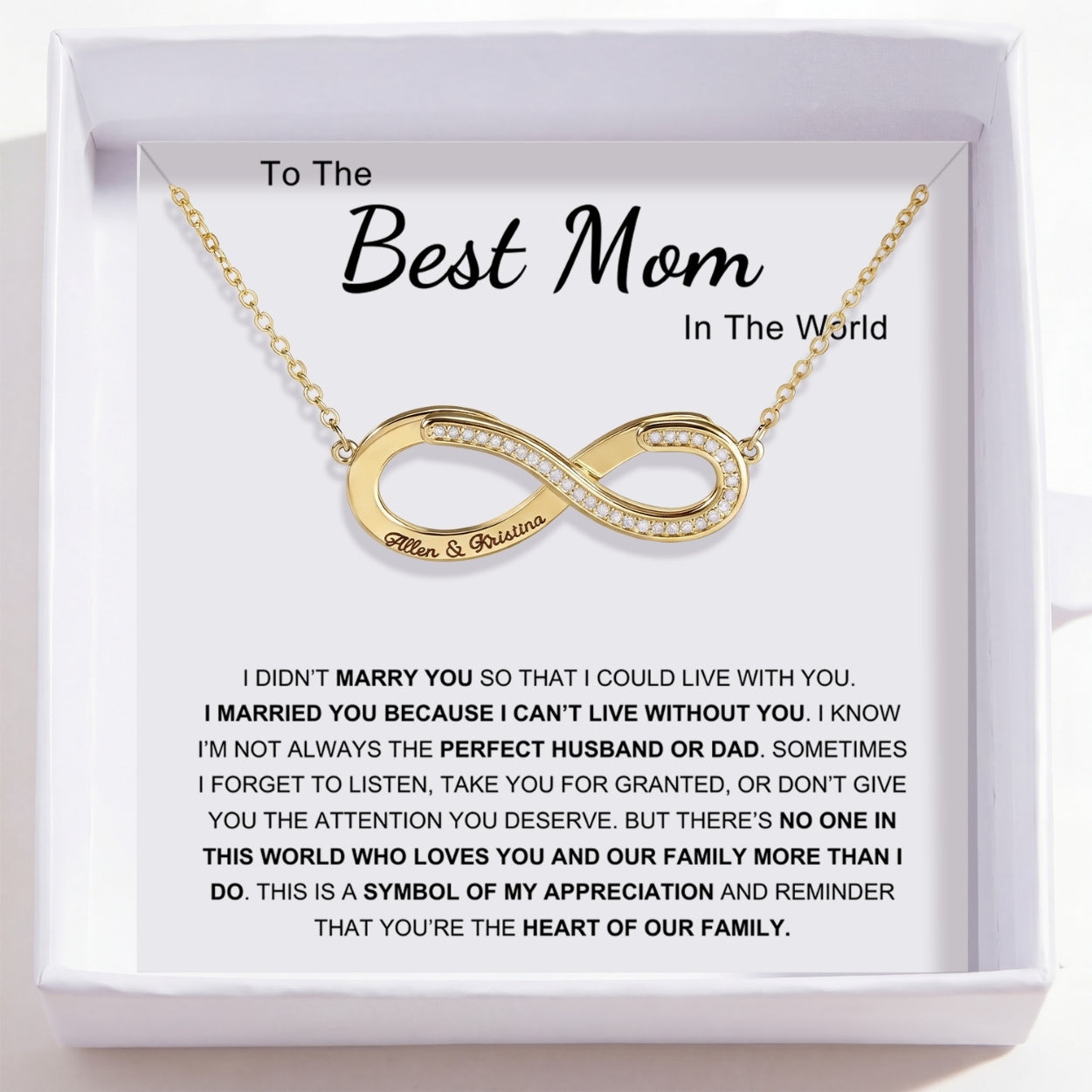 To My Wife – Love Is Infinity Necklace