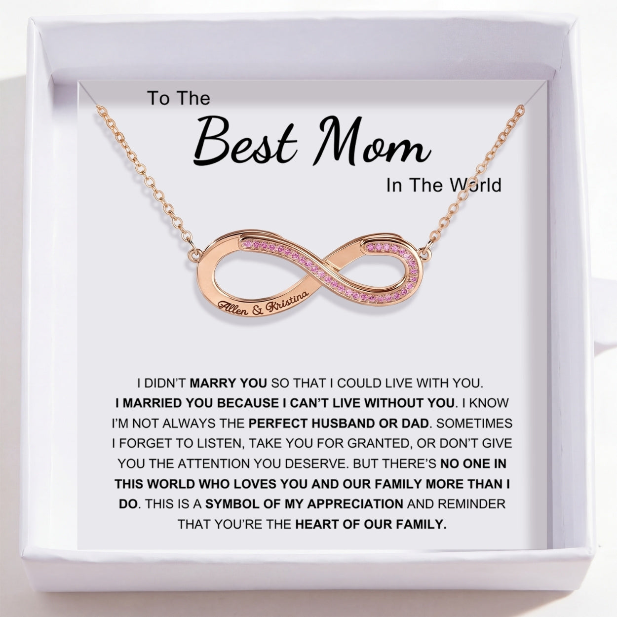 To My Wife – Love Is Infinity Necklace