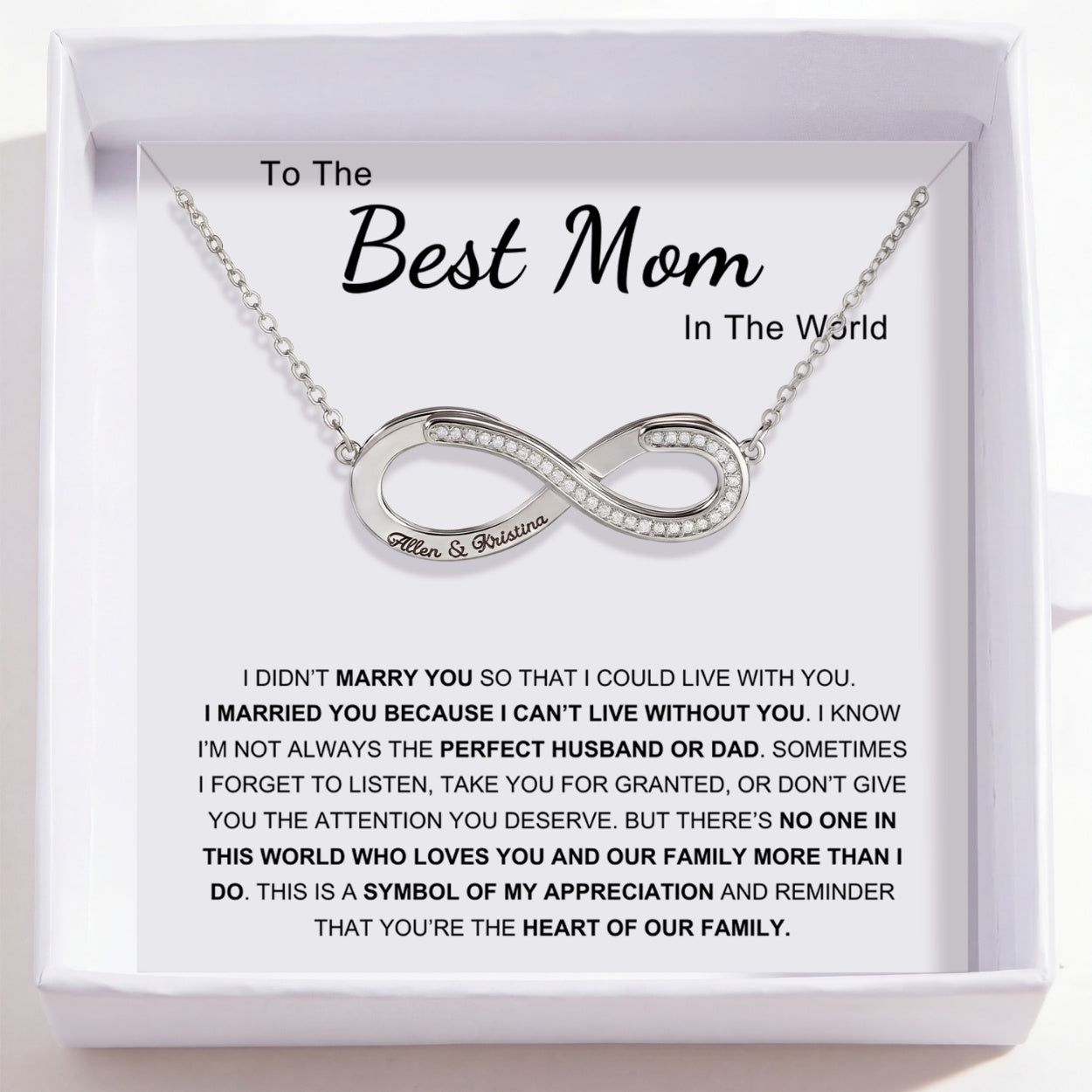 To My Wife – Love Is Infinity Necklace