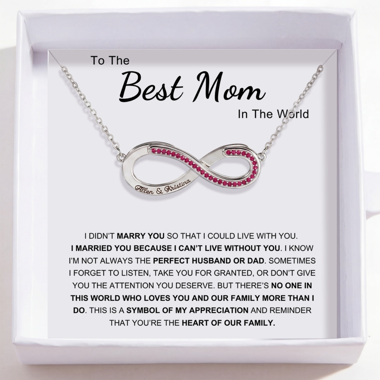 To My Wife – Love Is Infinity Necklace