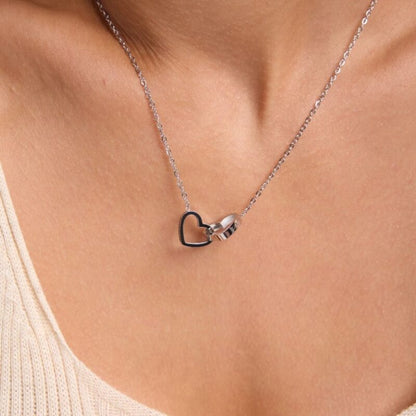 To My Wife - Interlocking Hearts Name Necklace