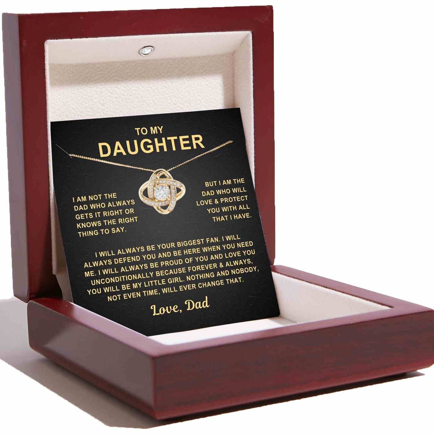 To My Daughter – Love Knot Necklace