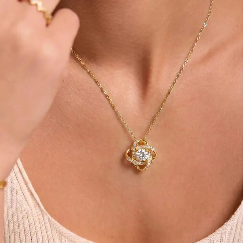 Love Knot Necklace for Daughter - Carry My Love With You