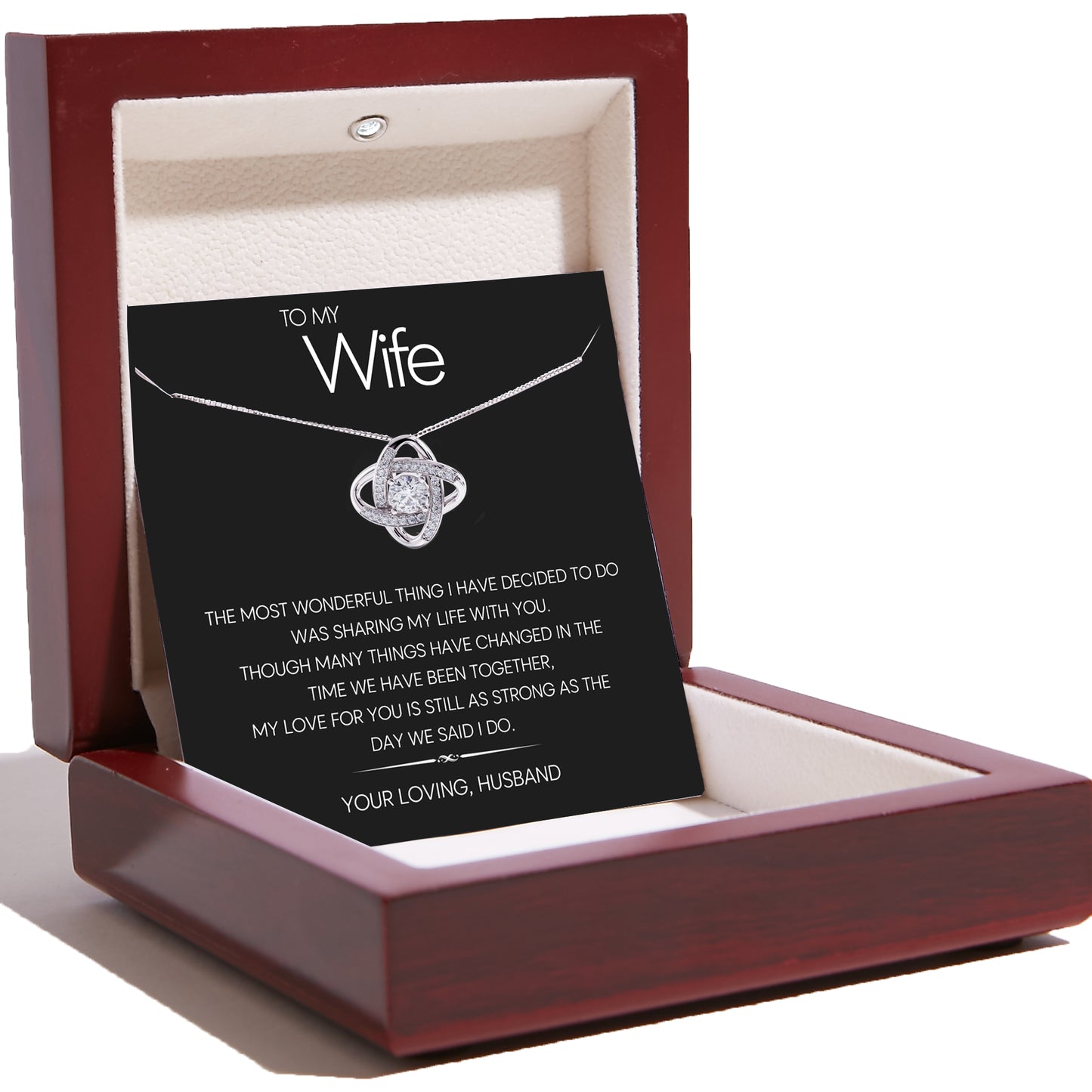 To My Wife Love Knot Necklace – The Most Wonderful Thing