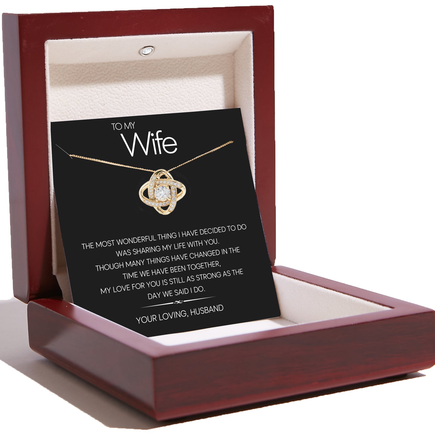 To My Wife Love Knot Necklace – The Most Wonderful Thing