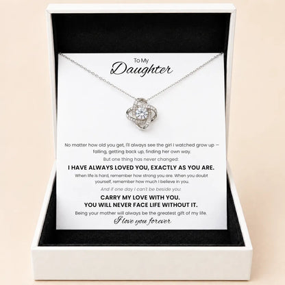 Love Knot Necklace for Daughter - Carry My Love With You