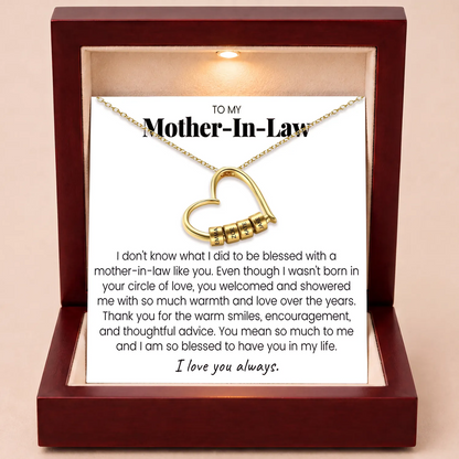 Charming Heart Engraved Necklace For Mother-In-Law