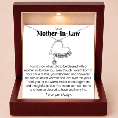 Charming Heart Engraved Necklace For Mother-In-Law