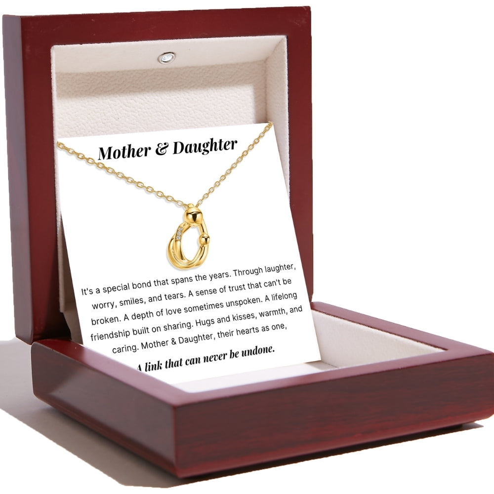 Mother Daughter Hug Necklace