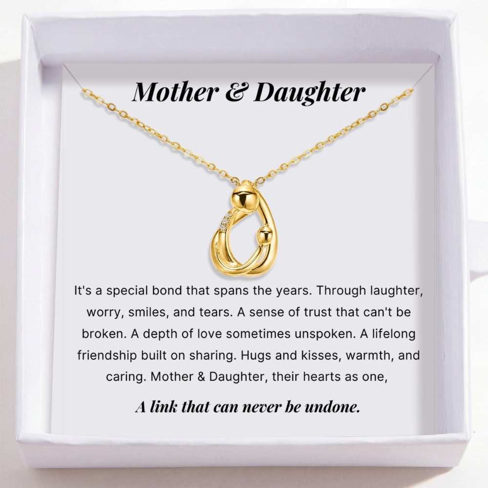 Mother Daughter Hug Necklace