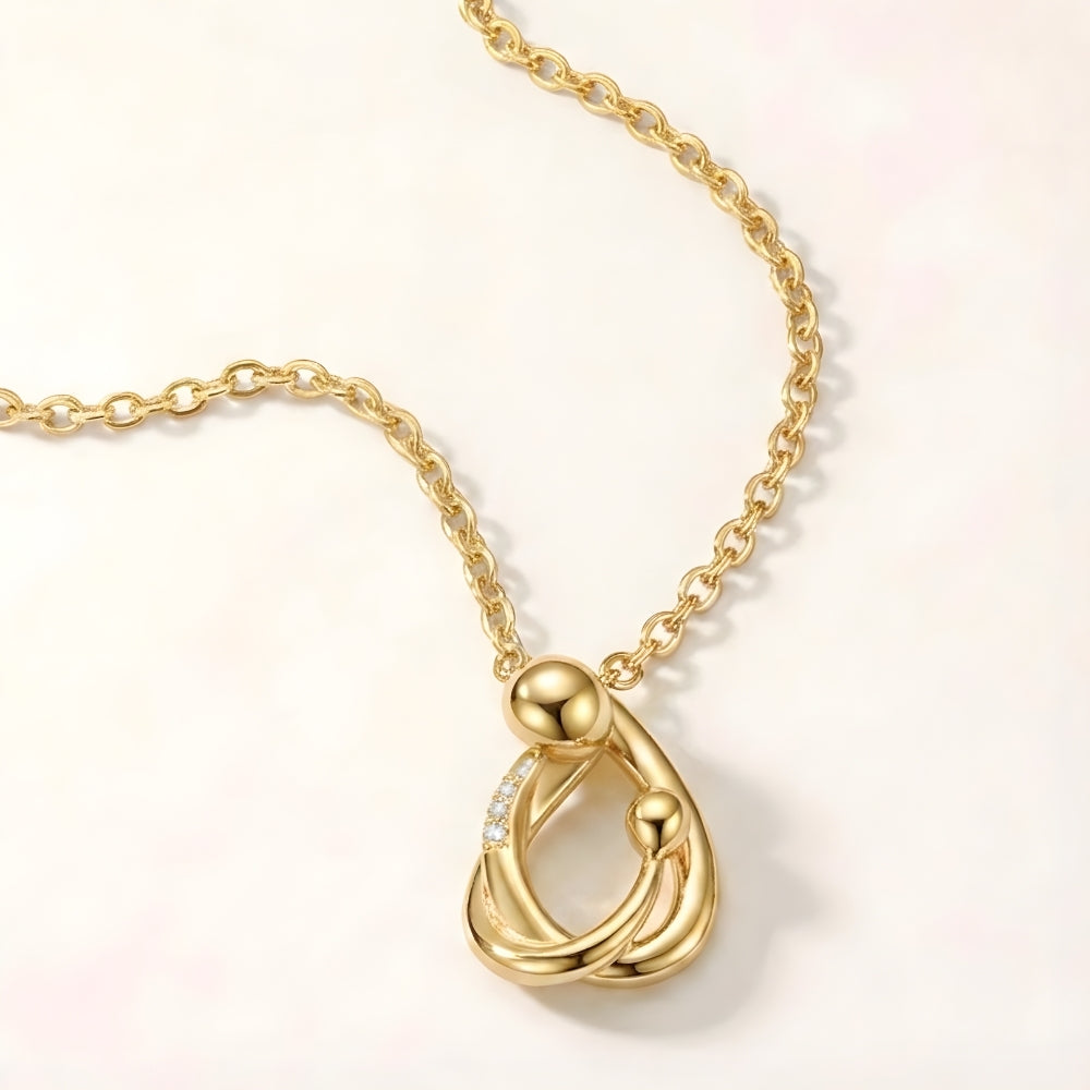 Mother Daughter Hug Necklace