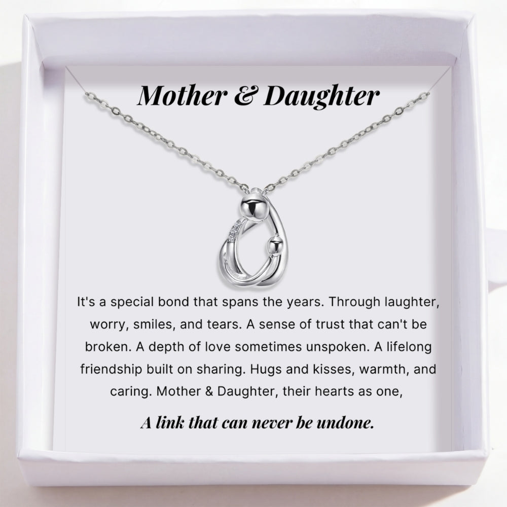 Mother Daughter Hug Necklace