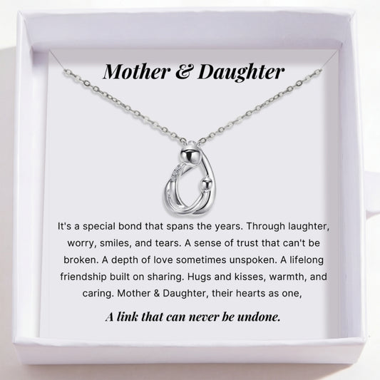 Mother Daughter Hug Necklace