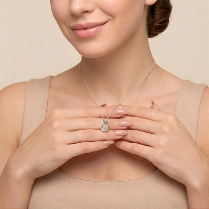 Mother Daughter Hug Necklace