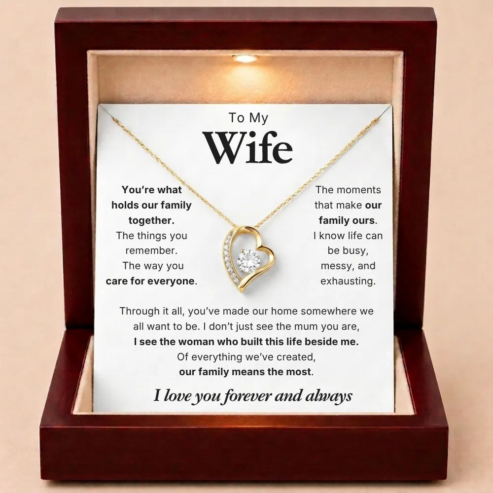Love Heart Necklace For Wife - You Hold Us Together