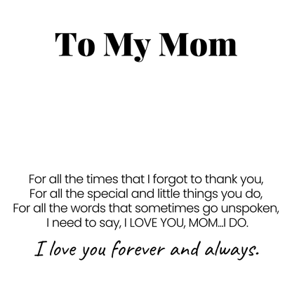 To My Mom – Infinity Heart Name Bracelet