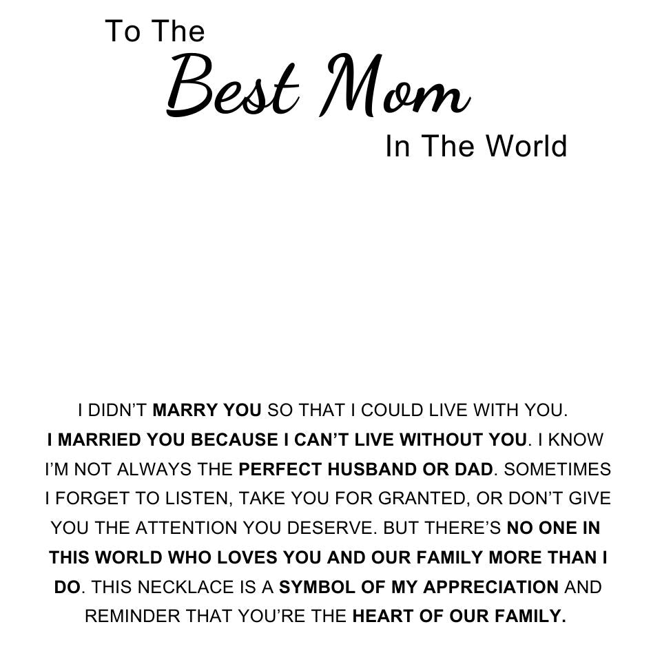 To The Best Mom – Together Forever Birthstone Heart Necklace