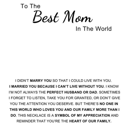 To The Best Mom – Together Forever Birthstone Heart Necklace