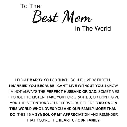 Charming Heart Necklace with Engraved Name Beads For Mom