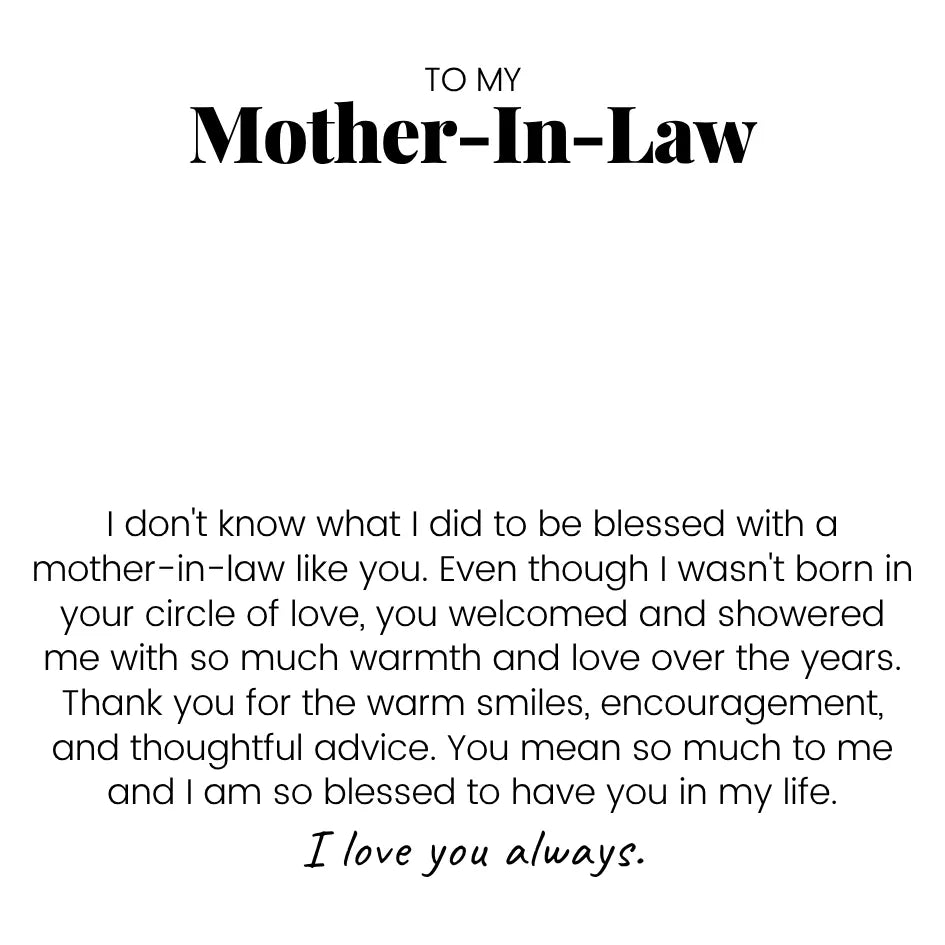 Charming Heart Engraved Necklace For Mother-In-Law