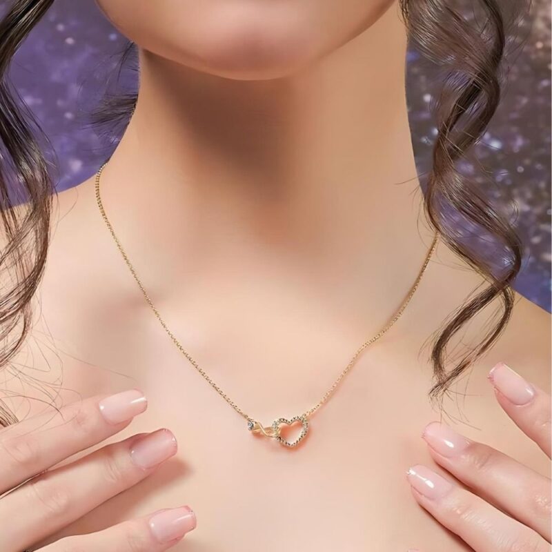 To My Mom – Infinity Heart Necklace & Card