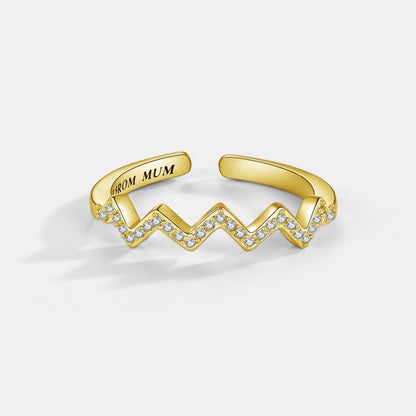 Highs and Lows Ring for Daughter with ‘Love from Mum’ Engraving Gift Set