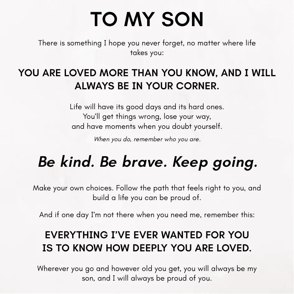 Infinite Love Personalised Name Bracelet For Son - You're Loved More Than You Know