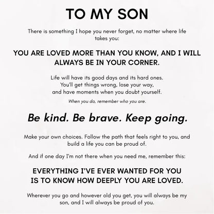 Infinite Love Personalised Name Bracelet For Son - You're Loved More Than You Know