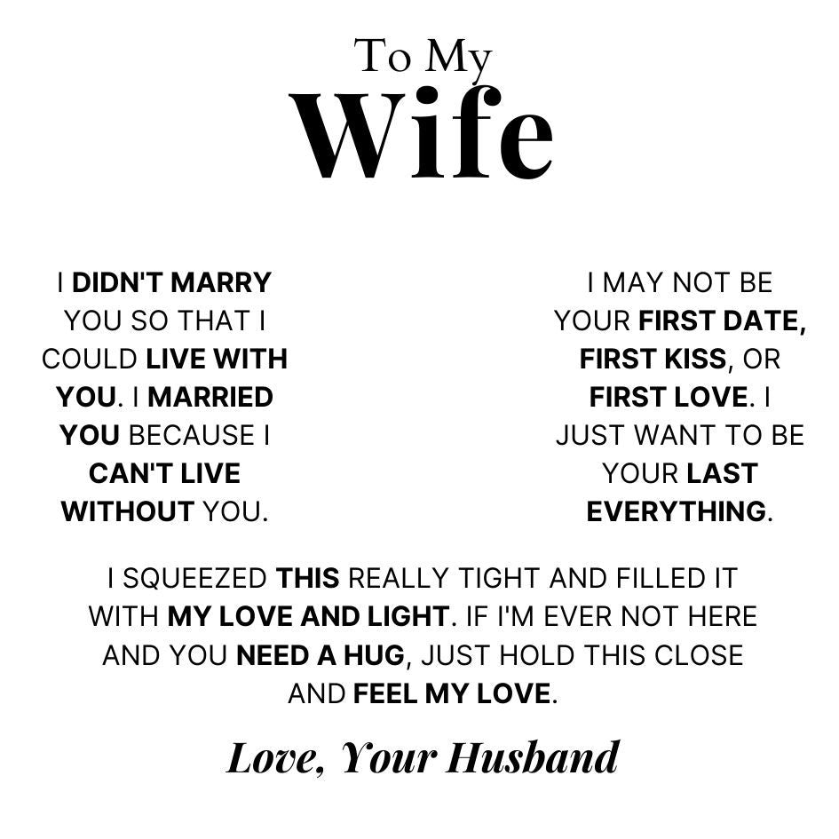 To My Wife - Disc Necklace With Engraved Initials