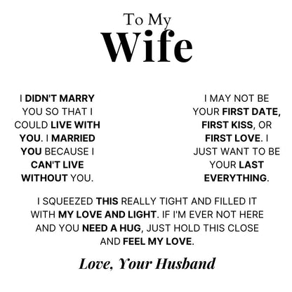 To My Wife - Disc Necklace With Engraved Initials