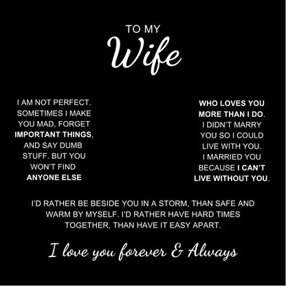 To My Wife - Interlocking Rings Necklace with Personalised Names