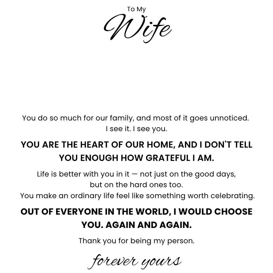 Together Forever Birthstone Heart Necklace For Wife - You Are The Heart Of Our Home