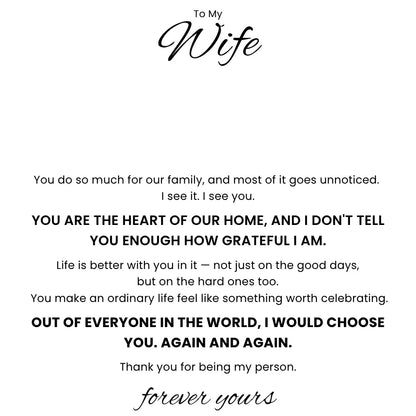 Together Forever Birthstone Heart Necklace For Wife - You Are The Heart Of Our Home