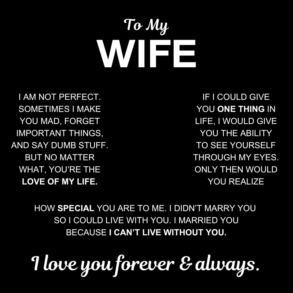 To My Wife - Interlocking Rings Necklace with Personalised Names