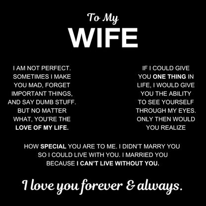 To My Wife - Interlocking Rings Necklace with Personalised Names