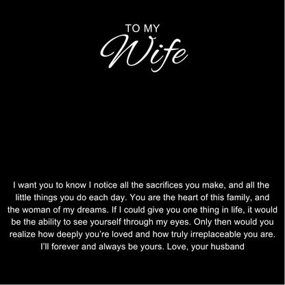 To My Wife - Interlocking Rings Necklace with Personalised Names