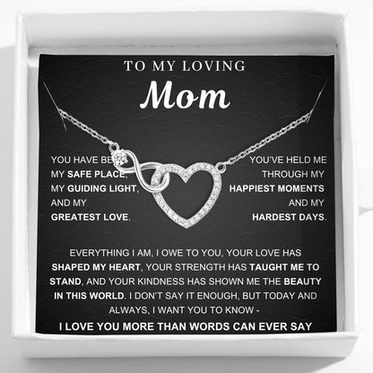 To My Mom – Infinity Heart Necklace & Card